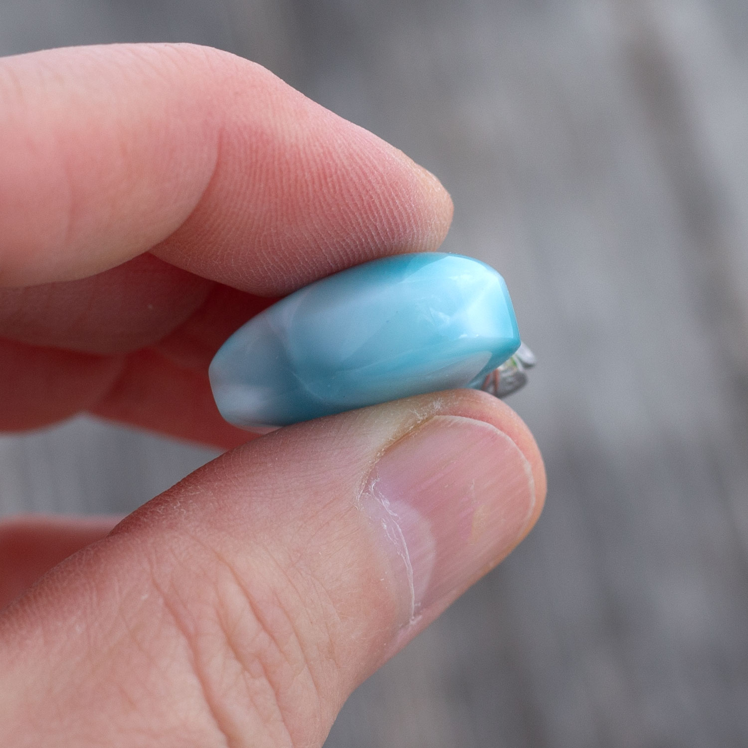 Larimar Anhänger 24x20x10mm Herz tiefblau AAA+ matrixfrei turtle pattern