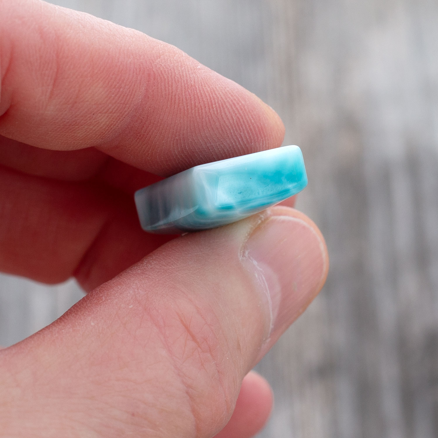 Larimar Anhänger 20x14x7mm rechteckig AAA+ matrixfrei