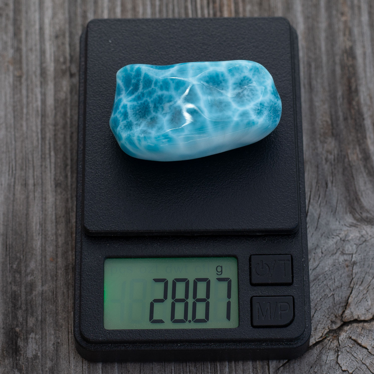Larimar Freiform ca. 40x25x15mm AAA1 oceanblau matrixfrei Sammlerstück
